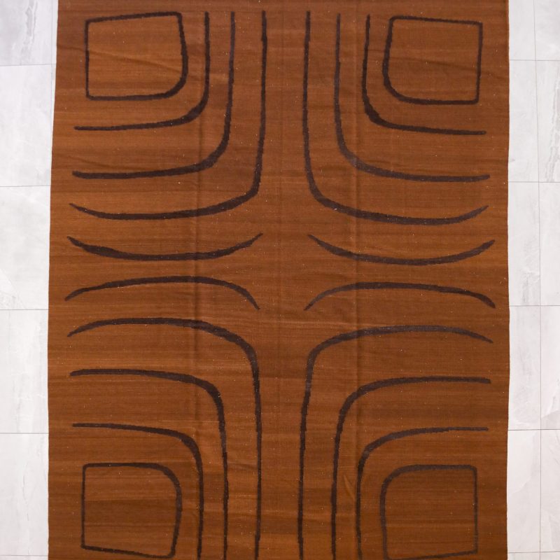 9'x12' Wool Flatweave Bones Rug