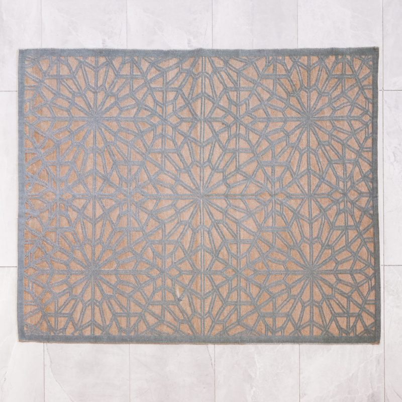 4'2x5'2 Metallic Needlepoint Rug