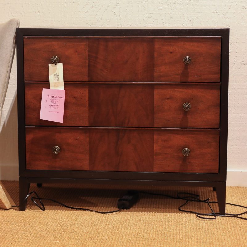 Ebony & Mahogany Three Drawer Chest
