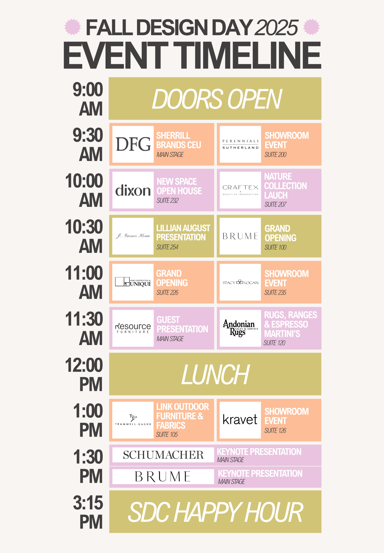 FDD2025 Event Timeline